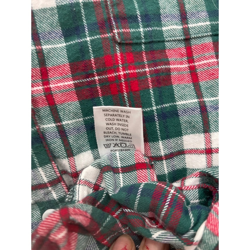 Show Me Your Mumu Classic PJ Set Holiday Plaid Green Red White Cotton Womens S - Picture 10 of 10